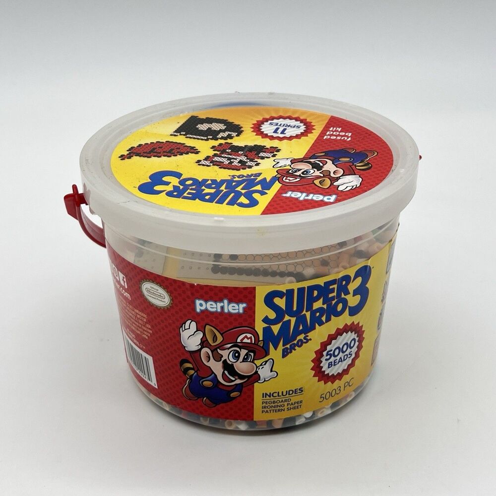 New Super Mario Bros. 3 bucket of beads fused bead kit crafts Perler 5000 beads